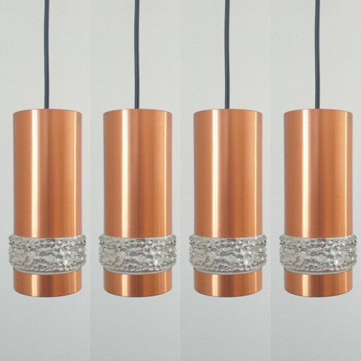 Set of 5 vintage pendant lamps, Denmark 1970