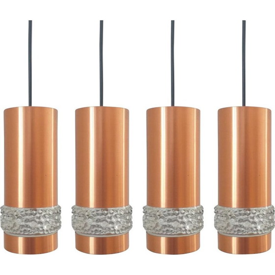 Image 1 of Set of 5 vintage pendant lamps, Denmark 1970