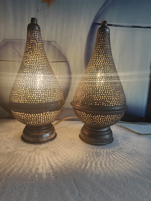 Set Of 2 Table Lamps Ibiza Filisky Mini Silver Zenza