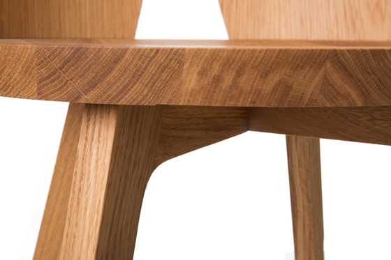 Image 1 of 4x unused oak chairs design Alfredo Haberli for Quodes