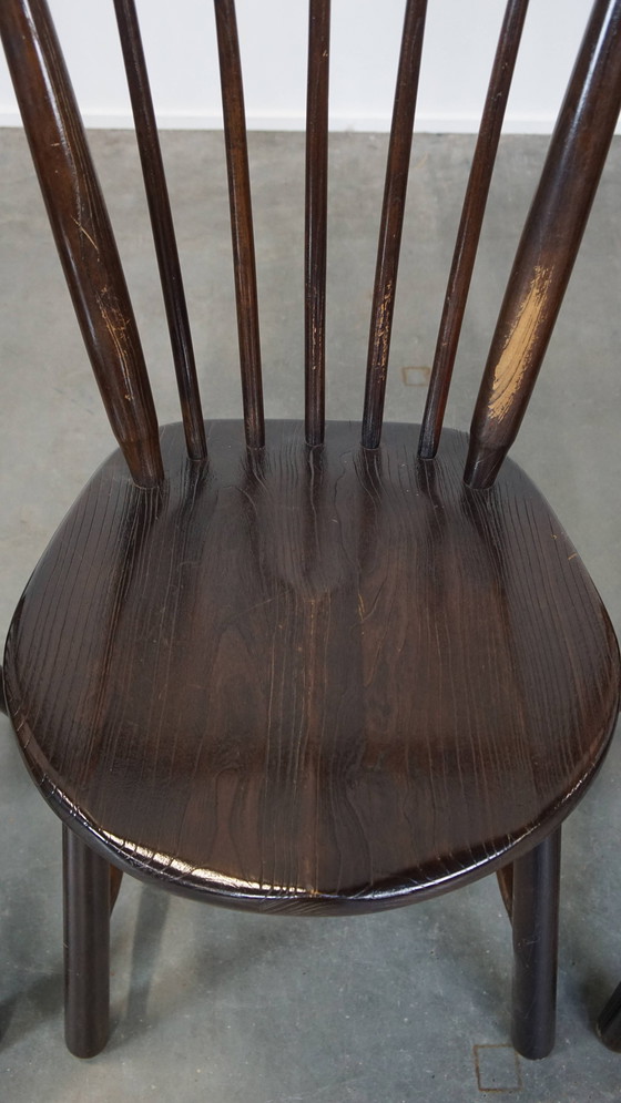 Image 1 of 4 X Vintage Wooden Design Bars Chair