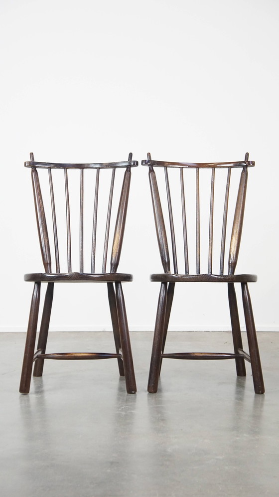 Image 1 of 4 X Vintage Wooden Design Bars Chair