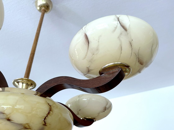 Image 1 of XXL Art Deco Glass Pendant Lamp