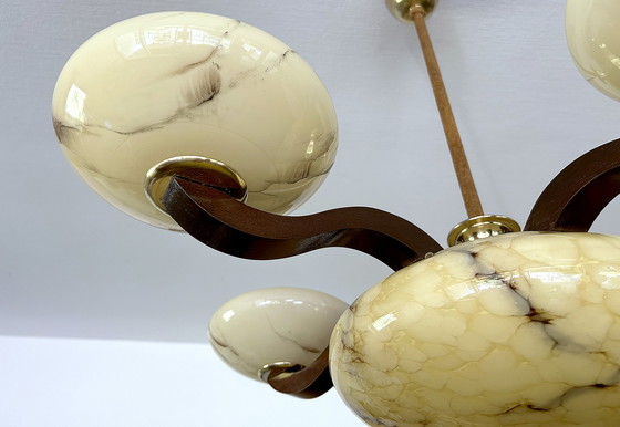 Image 1 of XXL Art Deco Glass Pendant Lamp