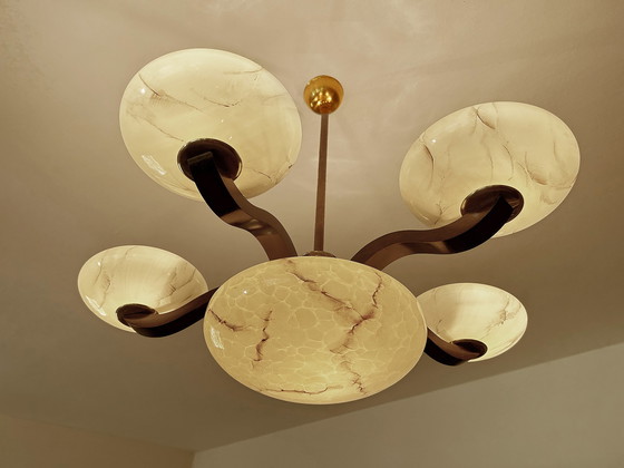 Image 1 of XXL Art Deco Glass Pendant Lamp