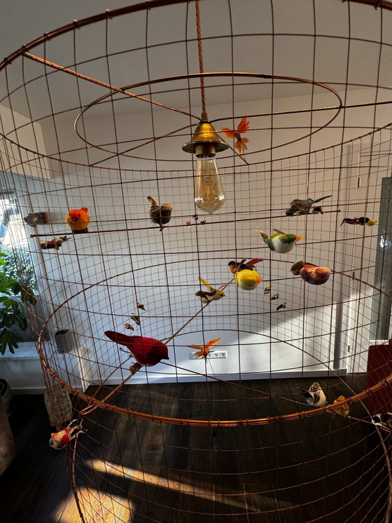 Image 1 of Design Lamp With Birds And Copper Wire