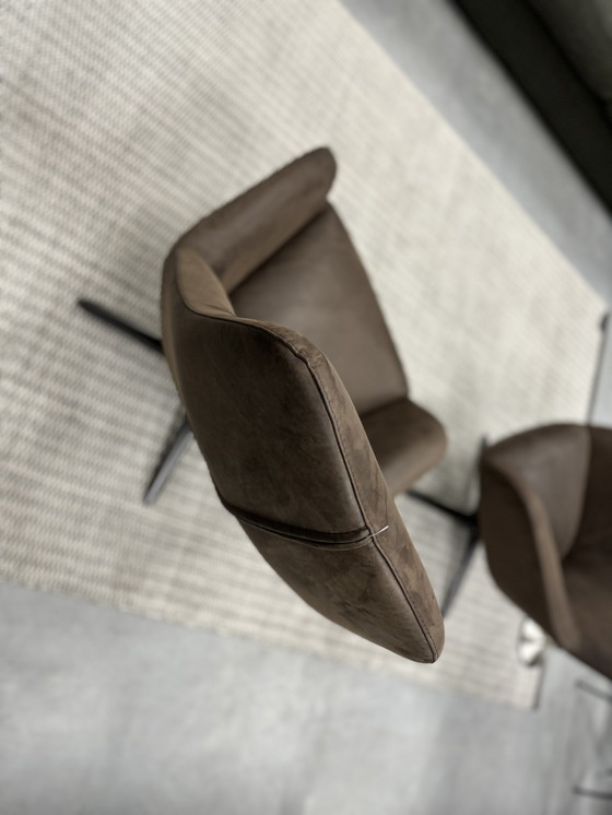 Image 1 of 2 Leolux Pode Spot Armchairs Brown Danza leather