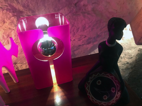 Image 1 of Vintage Table Lamp - V.Fuschia - Space Age - 1970