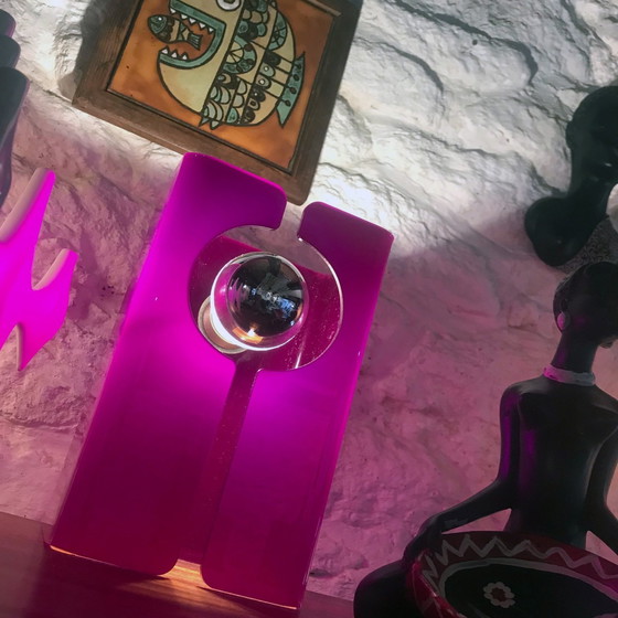 Image 1 of Vintage Table Lamp - V.Fuschia - Space Age - 1970