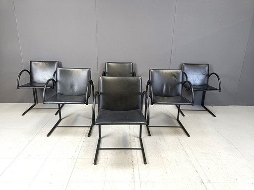 Se Of 6 Cirkel Chairs By Metaform, 1980S 