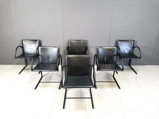 Se Of 6 Cirkel Chairs By Metaform, 1980S 