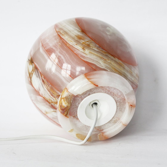 Image 1 of Lampe de table vintage à boule d'onyx