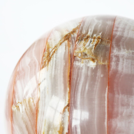 Image 1 of Lampe de table vintage à boule d'onyx