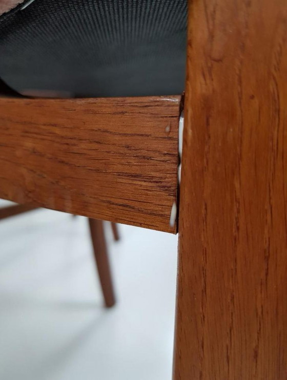 Image 1 of Chaises vintage en bois de teck 6 pcs côte rose