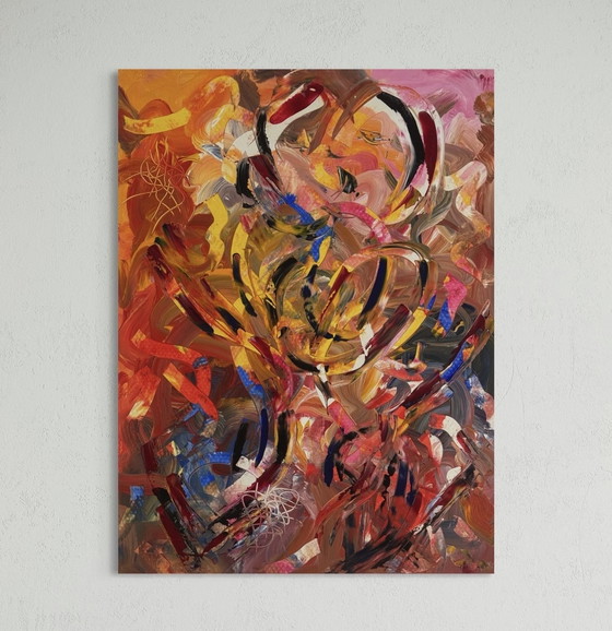 Image 1 of Beautiful Quality Belgian Abstract Painting