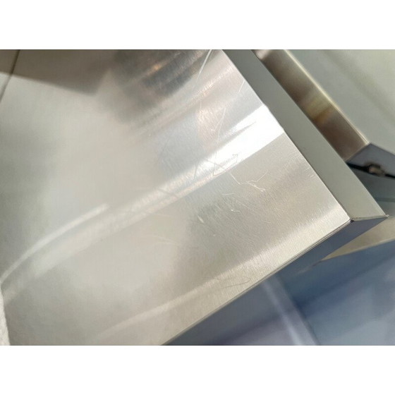 Image 1 of Vintage brushed steel sideboard by Lodovico Acerbis, Italy 1970