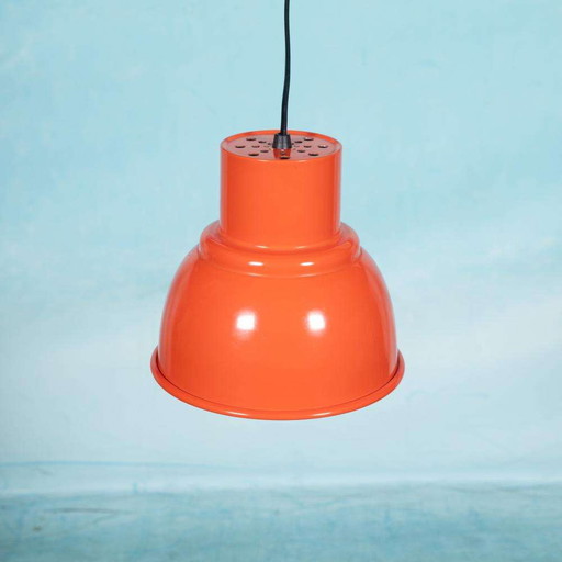 Space age pendant lamp 70s, minimalist Swedish pendant red