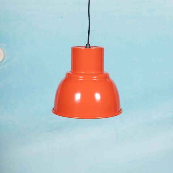 Image 1 of Space age pendant lamp 70s, minimalist Swedish pendant red