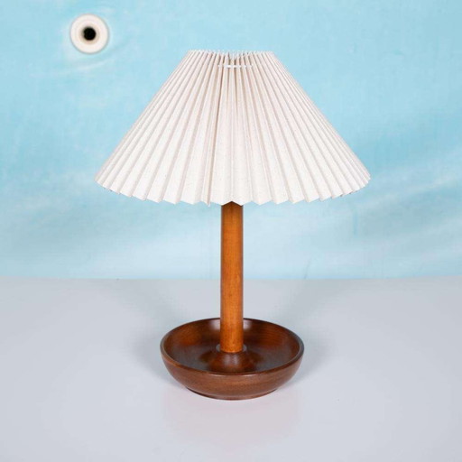 Japandi Danish design table lamp minimalist teak desk lamp