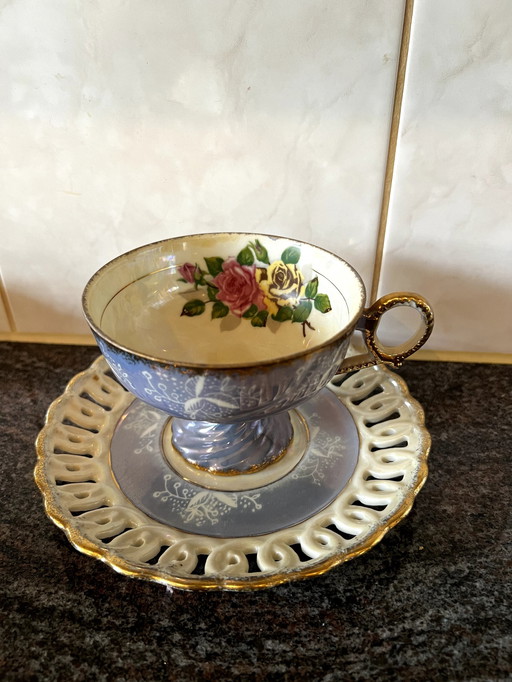 Blue Porcelain Cup And Saucer