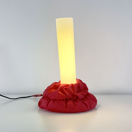 Image 1 of Red Cloche Table Lamp By De Pas, Durbino And Lomazzi For Sirrah, 1980S