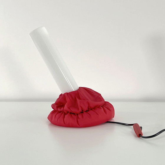 Image 1 of Red Cloche Table Lamp By De Pas, Durbino And Lomazzi For Sirrah, 1980S