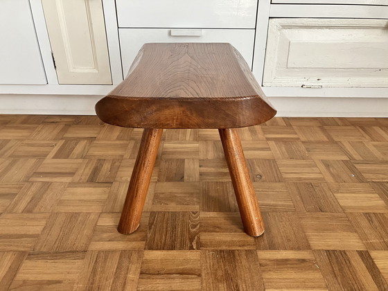 Image 1 of Brutalist oak stool/table