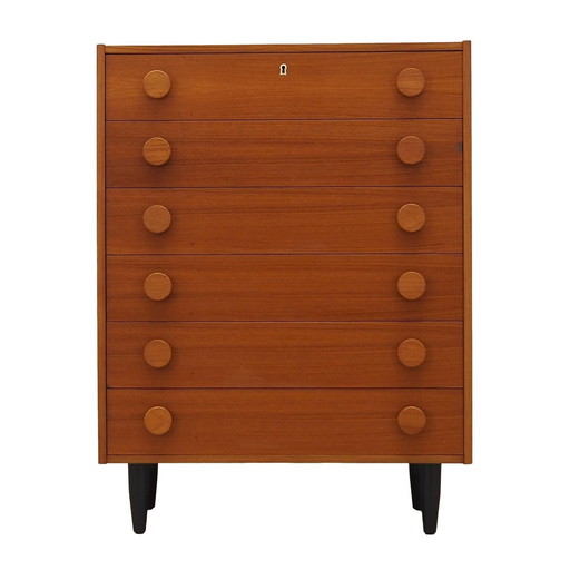 Teak Chest Of Drawers, Danish Design, 1960S, Production: Denmark