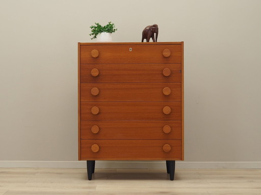 Teak Chest Of Drawers, Danish Design, 1960S, Production: Denmark