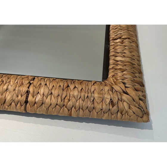 Image 1 of Vintage rectangular rope mirror, France 1970