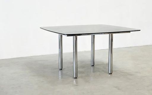 Chrome tubular dining table