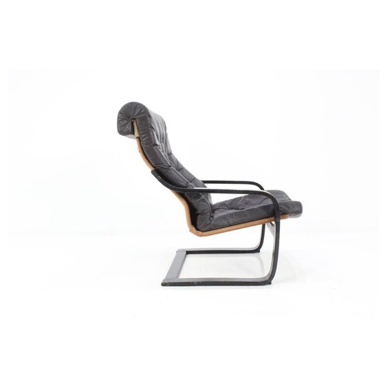 Image 1 of Vintage leather poem chair by Noboru Nakamura for Ikea, 1970