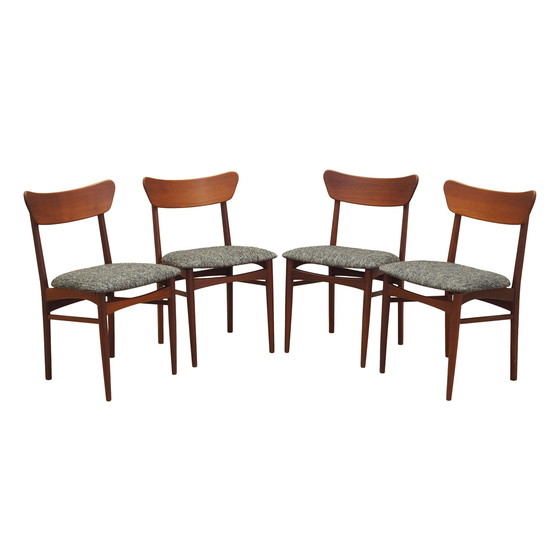 Image 1 of Set Of Four Teak Chairs, Danish Design, 1970S, Production: Denmark