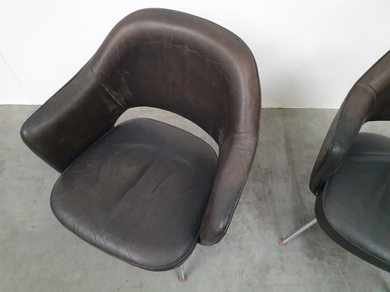 Image 1 of Saarinen Knoll Fauteuil de direction De Coene vintage