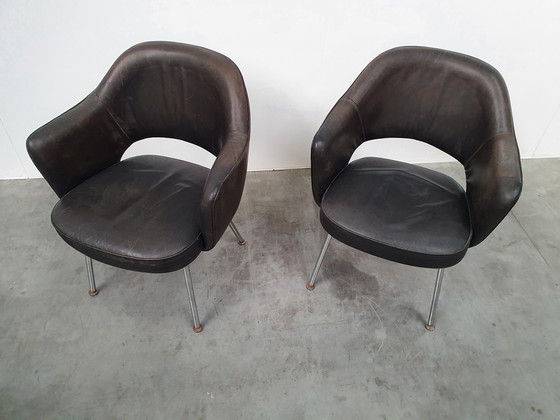 Image 1 of Saarinen Knoll Fauteuil de direction De Coene vintage
