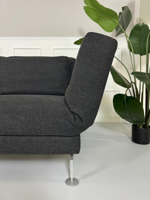 Brühl Moule corner sofa fabric sofa couch sleeping function gray castors