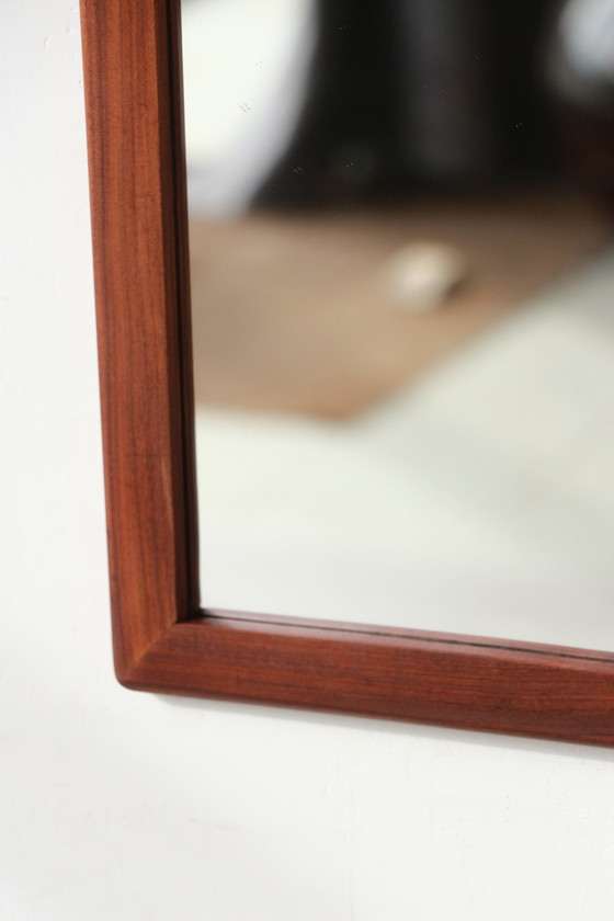 Image 1 of Rectangular Teak Mirror - Scandinavian Style - 104