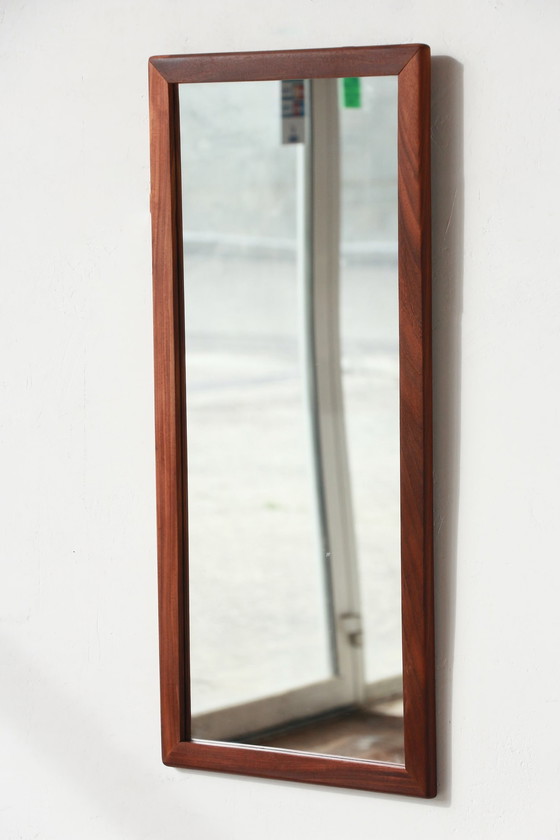 Image 1 of Rectangular Teak Mirror - Scandinavian Style - 104