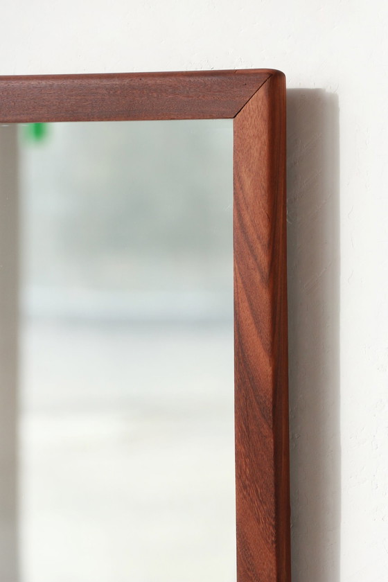 Image 1 of Rectangular Teak Mirror - Scandinavian Style - 104