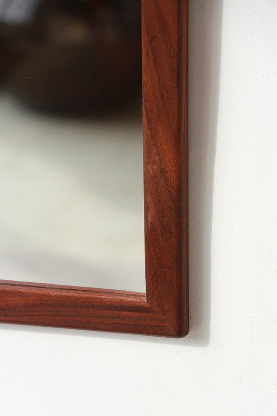 Image 1 of Rectangular Teak Mirror - Scandinavian Style - 104