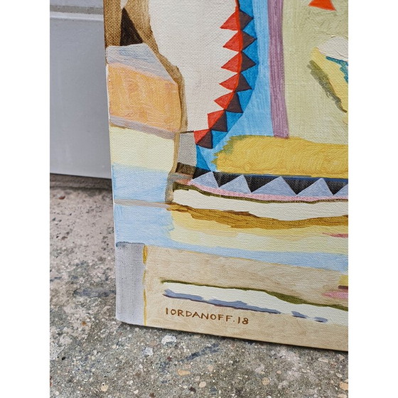 Image 1 of Olio su tela vintage con cornice n 704 Jérémie Iordanoff, 2018