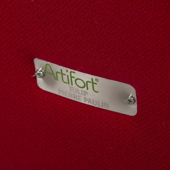 Image 1 of Red Tulip Chair By Pierre Paulin For Artifort