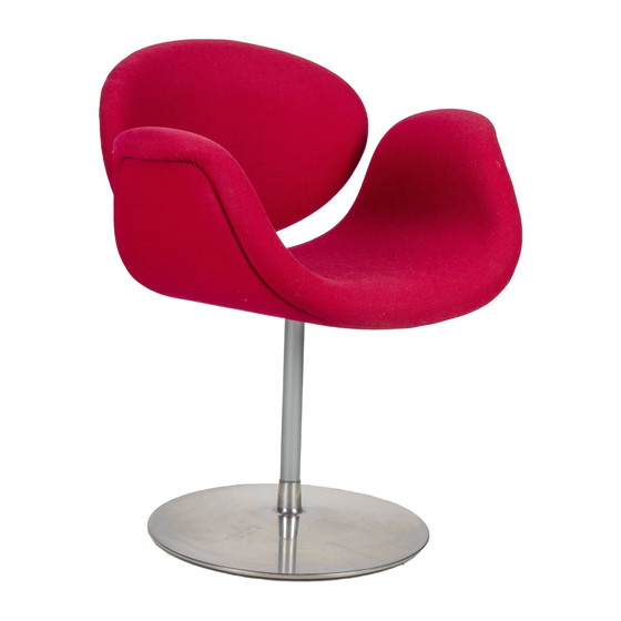 Image 1 of Red Tulip Chair By Pierre Paulin For Artifort