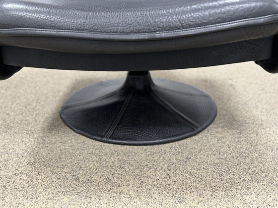 Image 1 of De Sede Tulip 50 Swivel chair black leather