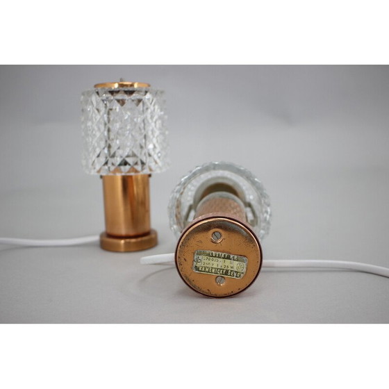 Image 1 of Pair of vintage copper table lamps by Kamenicky Senov, Czechoslovakia