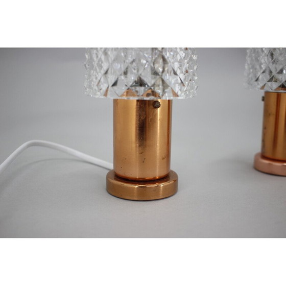 Image 1 of Pair of vintage copper table lamps by Kamenicky Senov, Czechoslovakia