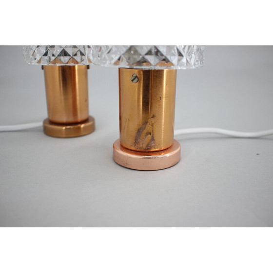 Image 1 of Pair of vintage copper table lamps by Kamenicky Senov, Czechoslovakia