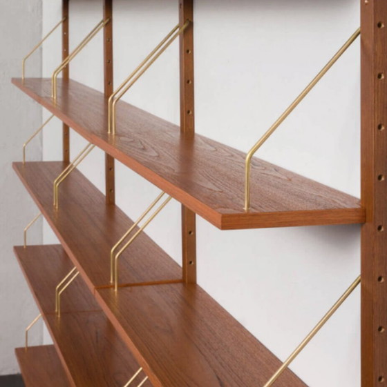 Image 1 of Modular Teak 18-Shelf Bookcase In The Style Of Poul Cadovius, 1970S