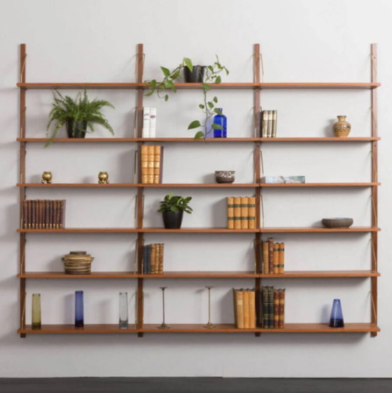 Image 1 of Modular Teak 18-Shelf Bookcase In The Style Of Poul Cadovius, 1970S