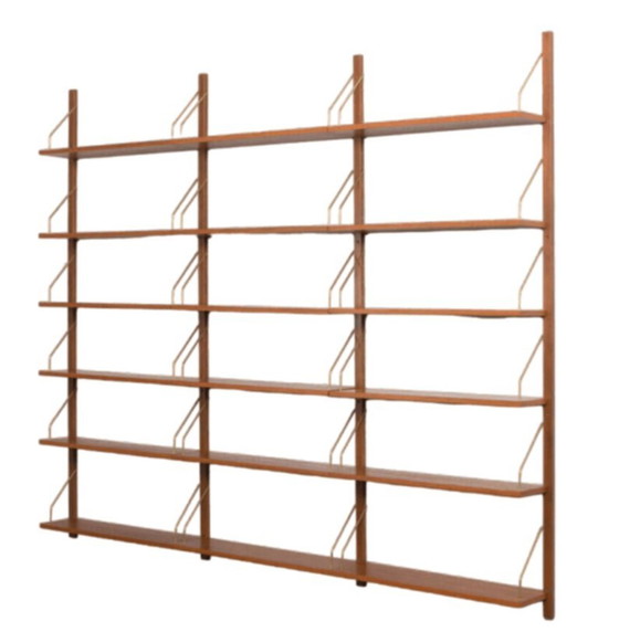 Image 1 of Modular Teak 18-Shelf Bookcase In The Style Of Poul Cadovius, 1970S